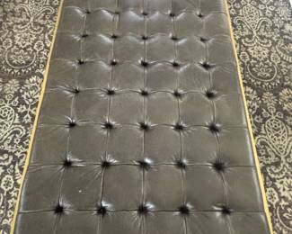 Tufted Leather Cocktail Ottoman/Coffee Table