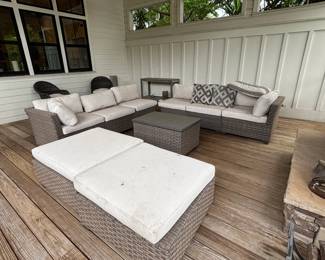 Patio furniture (sectional with table)
