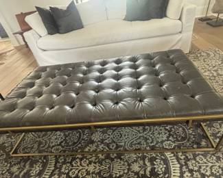 Leather ottoman/coffee table