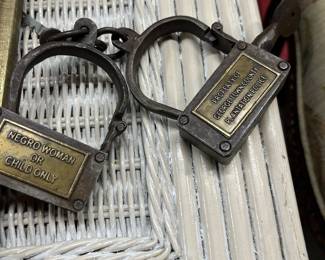 Pair antique handcuffs 