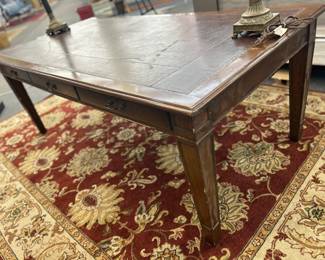 Conference table with leather top