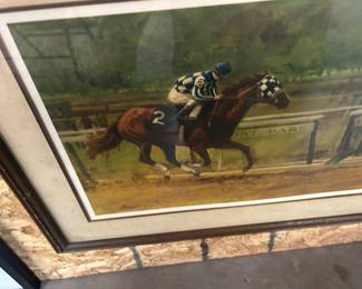 Racehorse print