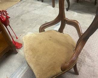 Fruit carved Victorian ballroom chair