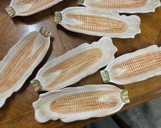 Set 8 Vintage Corn plates