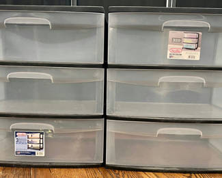 Lot 50: 2 New Sterilite 3 Drawer Carts