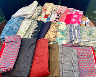 Lot 6: Thick & Heavy Fabric and Pink Lightweight Fabric