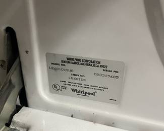 D31 - $150 PAIR. Whirlpool washer and dryer (non-matching). Some paint peeling on washer. 