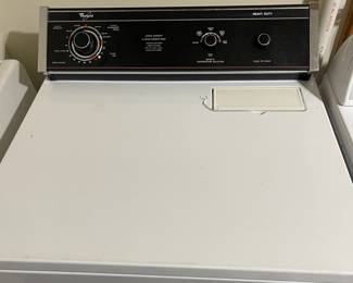D31 - $150 PAIR. Whirlpool washer and dryer (non-matching). Some paint peeling on washer. 