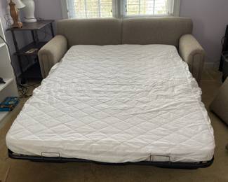 D15 - $300. Excellent condition full size sleeper sofa. No pets or smoking. Made by Sofa Corp in Hickory, NC  Measures 73”wide x 36”deep x 30”tall 