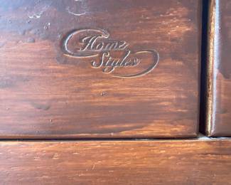 D16 - $150. Home Styles Rolling Kitchen Cart with storage and a drop leaf. Measures 43” wide x 20” deep x 35” tall. 30” deep with extension up.  Needs a little cleaning but very good condition!