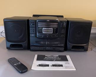 D28 - $40. JVC radio 3 disc charger cassette. With remote. Radio works 
