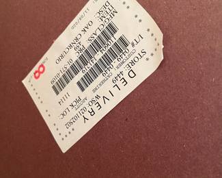 D2 - $150. Giuseppe Arcase English Oak Corner Curio Cabinet. Lighted. Measures 32” w 23” d 73” t. 