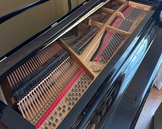 D5 - $3000. Samick black lacquered piano with bench. Last 2 keys stick a bit. 