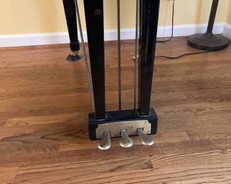 D5 - $3000. Samick black lacquered piano with bench. Last 2 keys stick a bit. 