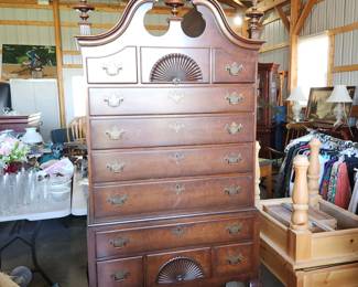 Mahogany highboy