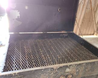 Custom made propane fueled grill on trailer. Has tires but YOU WILL NEED TO BRING A TRAILER TO TAKE IT HOME