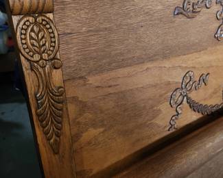 Antique bedroom set (dresser, chest of drawers & Queen head/footboardboards)