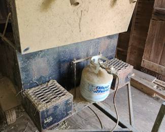 Custom made propane fueled grill on trailer. Has tires but YOU WILL NEED TO BRING A TRAILER TO TAKE IT HOME