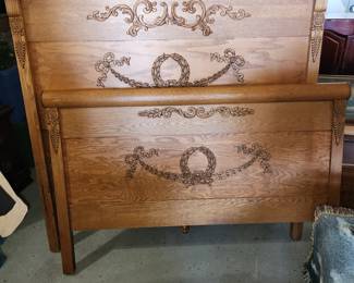 Antique bedroom set (dresser, chest of drawers & Queen head/footboardboards)