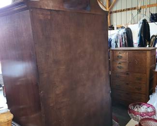 Mahogany highboy, back