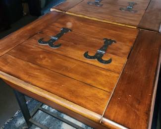 Matching set of coffee table & 2 end tables. All have flip top lid (1 side)