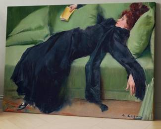 Large canvas print of "Decadent Young Woman." After the Dance (1899) by Ramon Casas