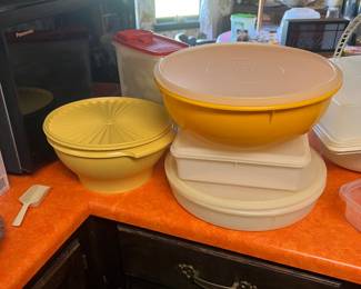 Piles of Tupperware