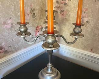 Pewter Candleabra