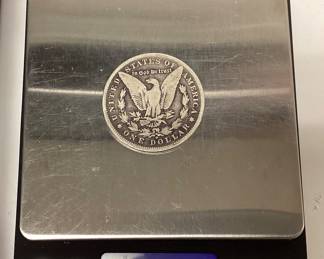 1880 P Morgan silver dollar Philadelphia mint silver coin