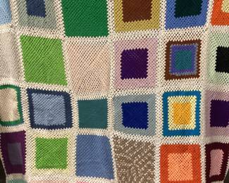  GRANNY SQUARE CROCHET AFGHAN BLANKET 74x85