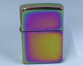 Zippo Spectrum lighter Chrome iridescent vintage lighter