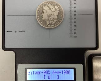 1880 P Morgan silver dollar Philadelphia mint silver coin