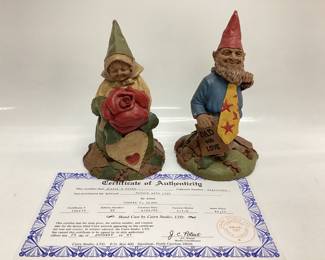 TOM CLARK GNOMES MOTHER WITH LOVE AND DAD WITH LOVE WITH CERTIFICATE OF AUTHENTICITY