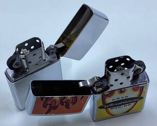 2) Winston Drag racing Zippos NHRA vinatge lighters