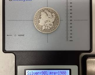 1880 P Morgan silver dollar Philadelphia mint silver coin