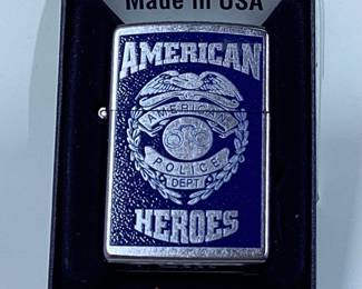 Police ed. Zippo lighter American Heroes American police dept Zippo vintage lighter