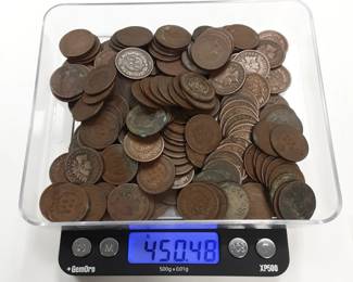 450 GRAMS INDIAN HEAD PENNIES