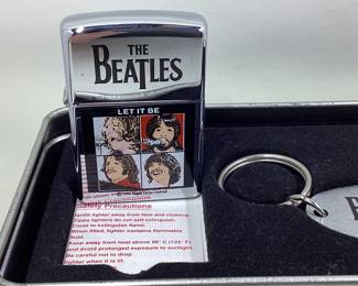 Beatles Zippo Lighter Vinatge lighter in Zippo tin with keychain