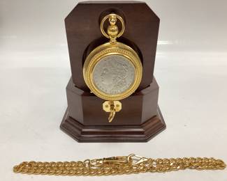 Morgan Collectors pocket watch Amazing Franklin Mint Morgan Silver Dollar pocket watch in collectors box