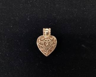 14k diamond heart pendant 5 grams 14k two tone pendant features .25 ctw diamonds
