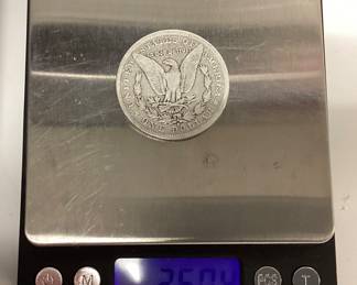 1896 P Morgan silver dollar Philadelphia mint silver coin