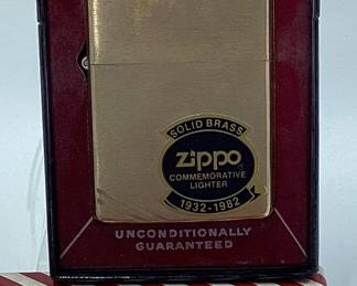 50th anniversary brass Zippo solid brass Zippo vintage lighter