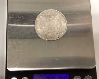 1896 P Morgan silver dollar Philadelphia mint silver coin