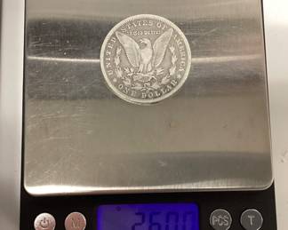 1880 P Morgan silver dollar Philadelphia mint silver coin