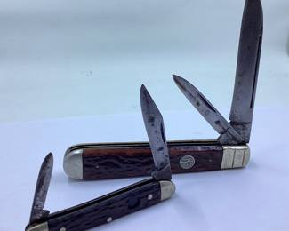 2) Boker pocket knives 9815 and texas toothpick style(missing medallion)