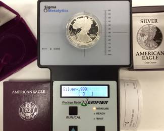 1992 Silver Eagle coin .999 Silver