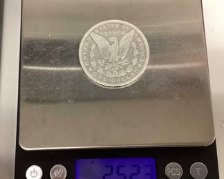 1881 P Morgan silver dollar Philadelphia mint silver coin