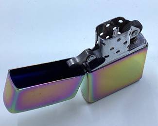 Zippo Spectrum lighter Chrome iridescent vintage lighter