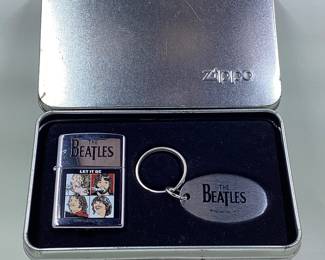 Beatles Zippo Lighter Vinatge lighter in Zippo tin with keychain
