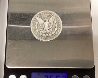 1880 P Morgan silver dollar Philadelphia mint silver coin